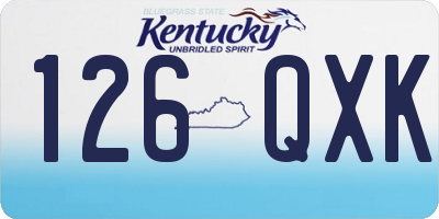 KY license plate 126QXK