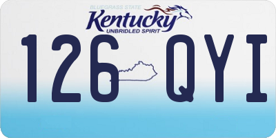 KY license plate 126QYI
