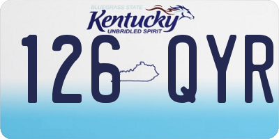 KY license plate 126QYR