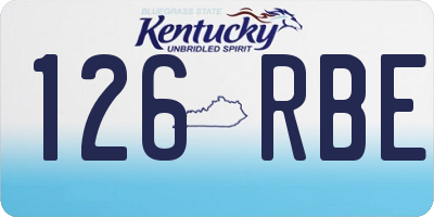 KY license plate 126RBE