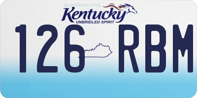 KY license plate 126RBM