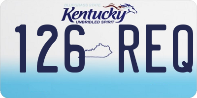 KY license plate 126REQ