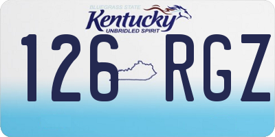 KY license plate 126RGZ
