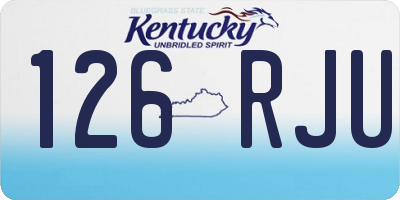 KY license plate 126RJU