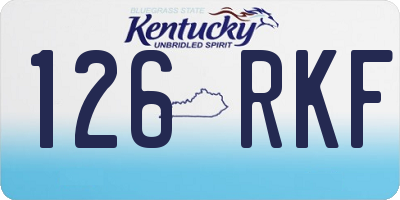 KY license plate 126RKF