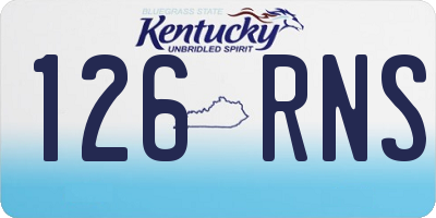 KY license plate 126RNS