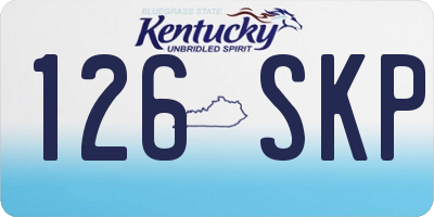 KY license plate 126SKP