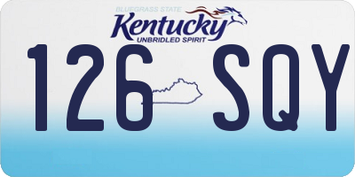 KY license plate 126SQY