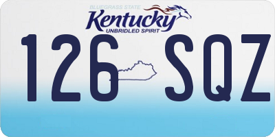 KY license plate 126SQZ