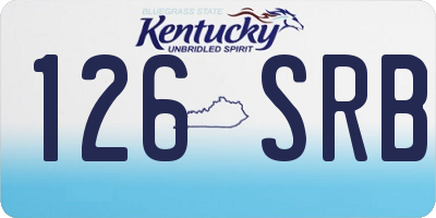 KY license plate 126SRB