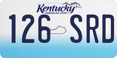 KY license plate 126SRD
