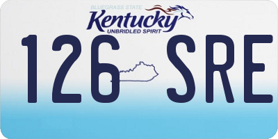 KY license plate 126SRE