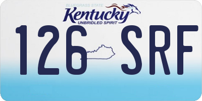 KY license plate 126SRF