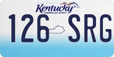 KY license plate 126SRG