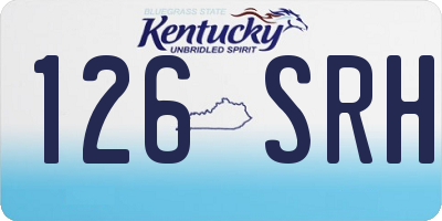 KY license plate 126SRH