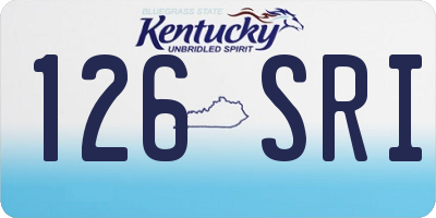 KY license plate 126SRI