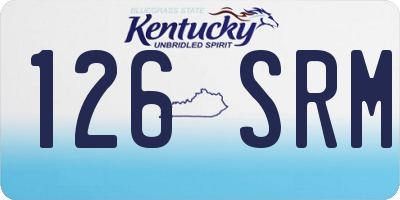 KY license plate 126SRM