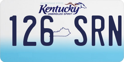 KY license plate 126SRN