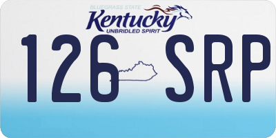 KY license plate 126SRP