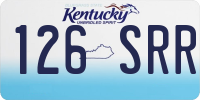 KY license plate 126SRR