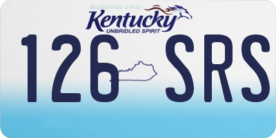 KY license plate 126SRS