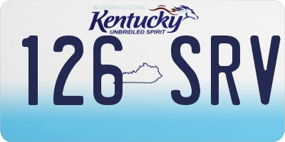 KY license plate 126SRV