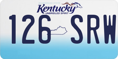 KY license plate 126SRW