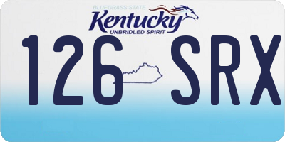 KY license plate 126SRX