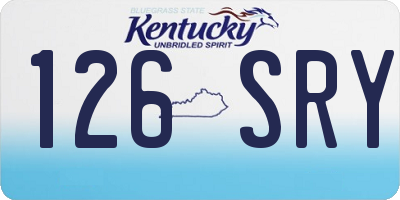 KY license plate 126SRY