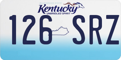 KY license plate 126SRZ
