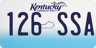 KY license plate 126SSA