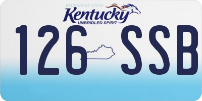 KY license plate 126SSB