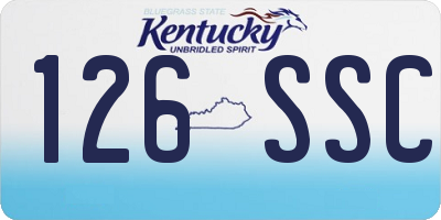 KY license plate 126SSC