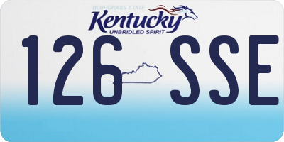 KY license plate 126SSE