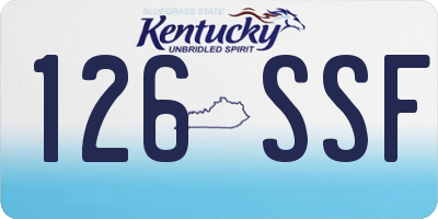 KY license plate 126SSF