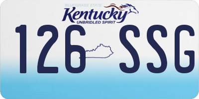 KY license plate 126SSG