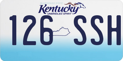 KY license plate 126SSH