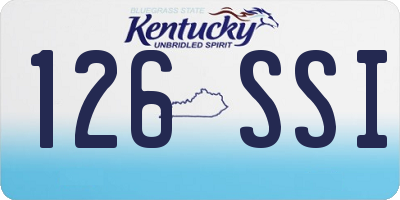 KY license plate 126SSI