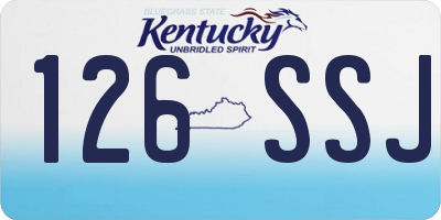 KY license plate 126SSJ