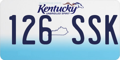 KY license plate 126SSK