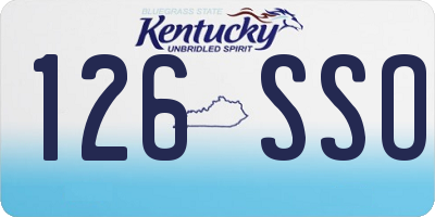KY license plate 126SSO