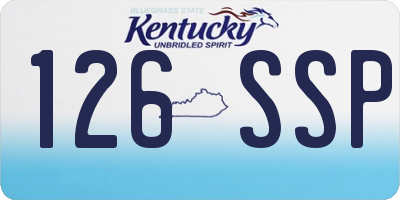 KY license plate 126SSP