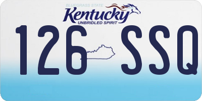 KY license plate 126SSQ
