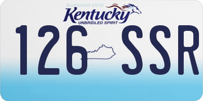 KY license plate 126SSR