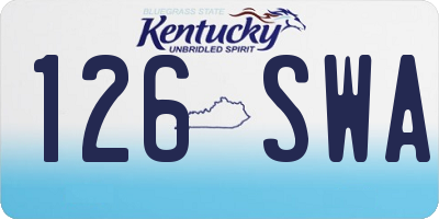 KY license plate 126SWA