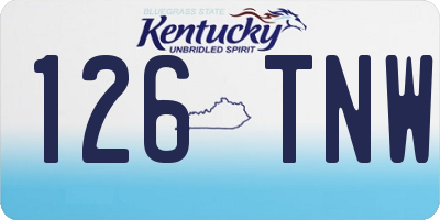 KY license plate 126TNW