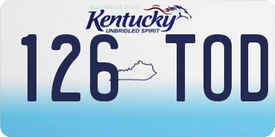 KY license plate 126TOD