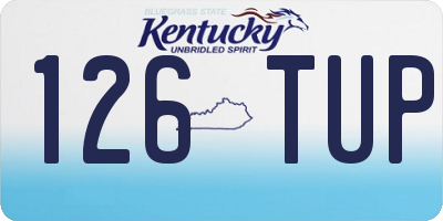KY license plate 126TUP