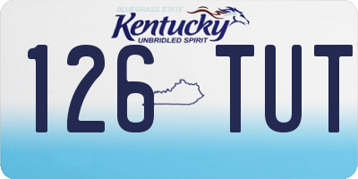 KY license plate 126TUT