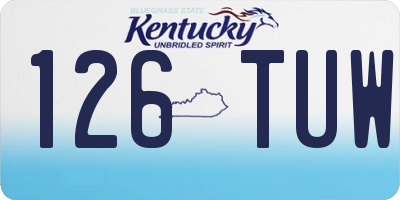 KY license plate 126TUW